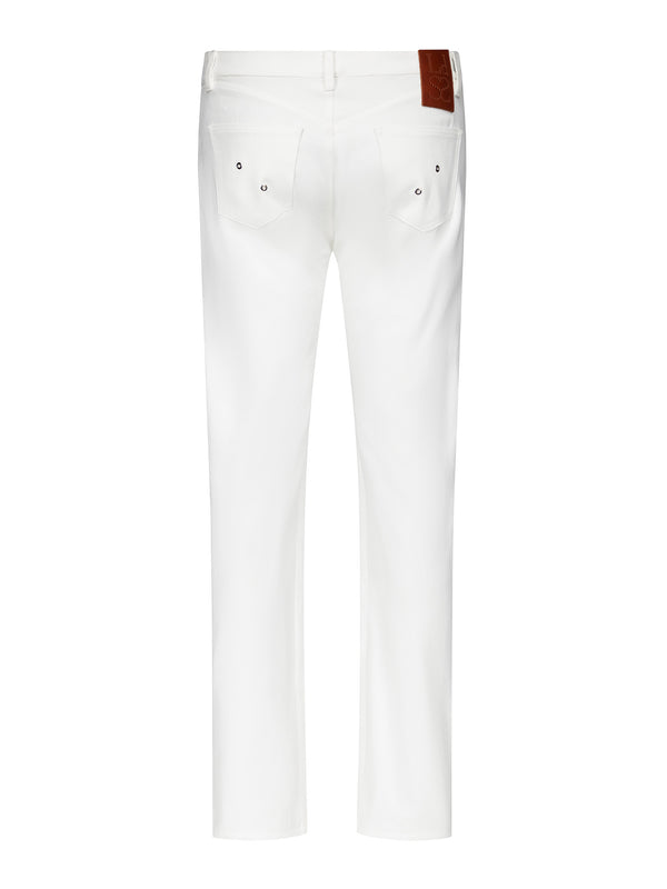 Lace-Up Jeans in Denim