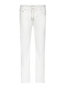 Lace-Up Jeans in Denim