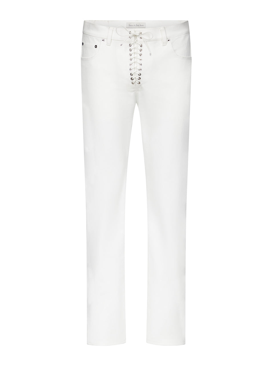 Lace-Up Jeans in Denim
