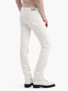 White Lace Up Jeans