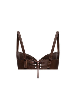 Easy Cleavage Bra in Leather