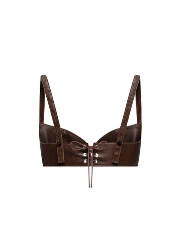 Easy Cleavage Bra in Leather