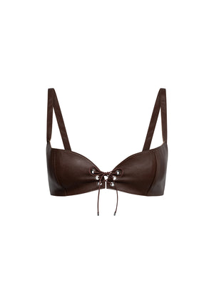 Easy Cleavage Bra in Leather