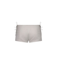 Lace-Up Micro Shorts in Cotton