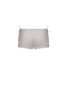 Lace-Up Micro Shorts in Cotton