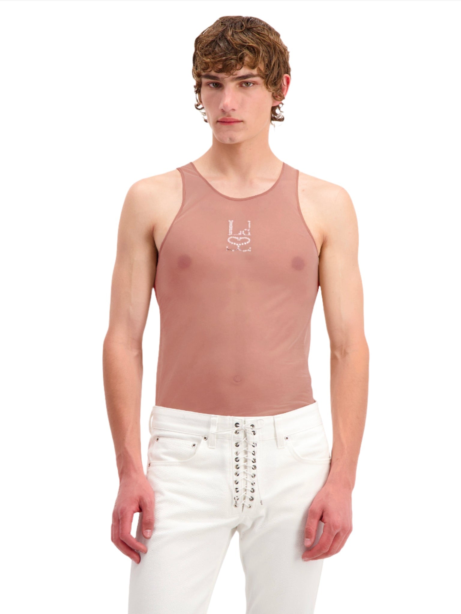 Mesh LdSS Crystal Tank Top