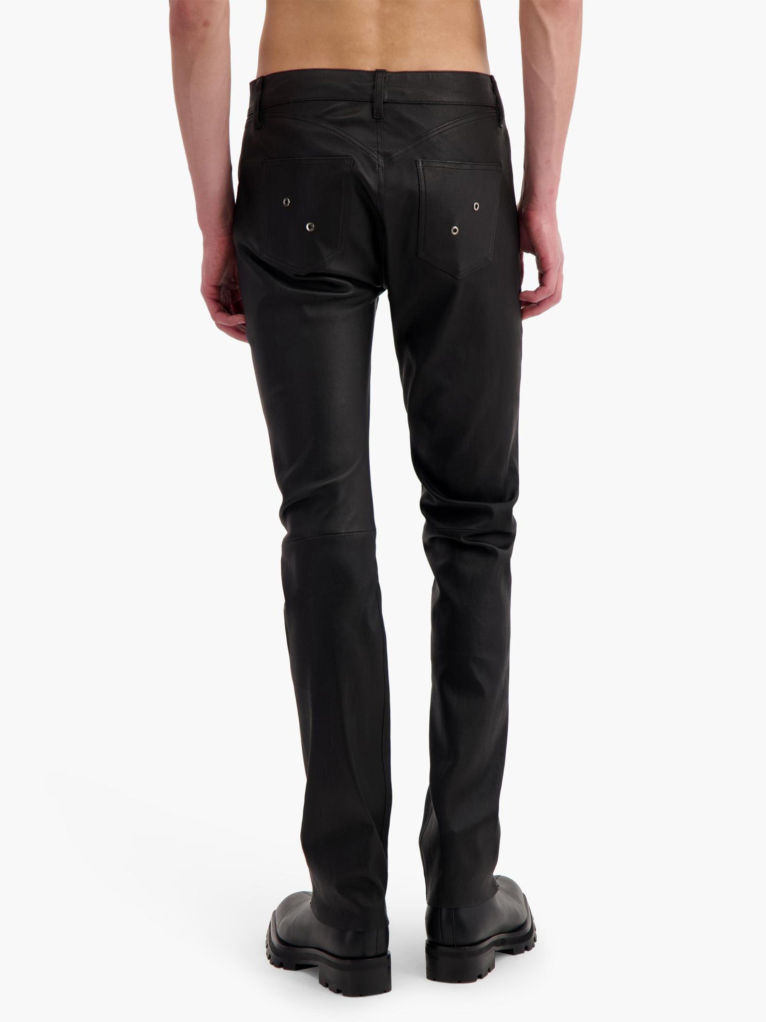 Lace-Up Pants in Leather