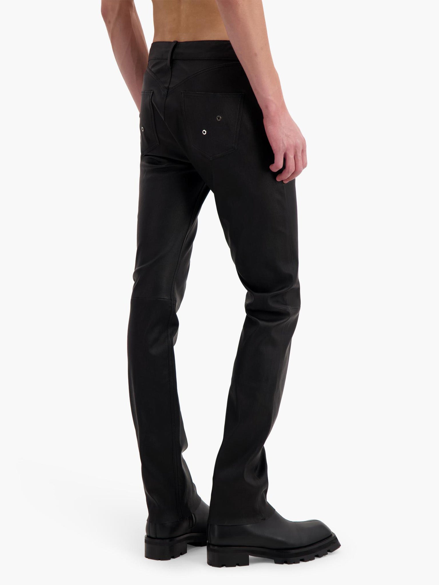 Lace-Up Pants in Leather