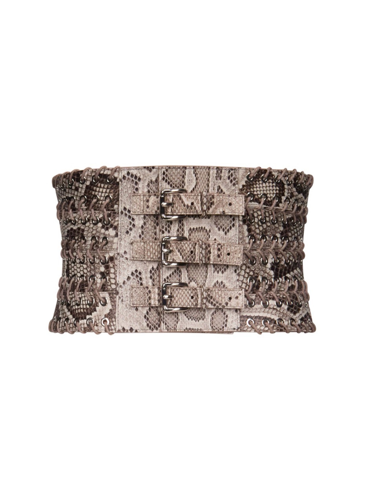Eyelet Belt in Python Leather – ludovic de saint sernin display picture 2