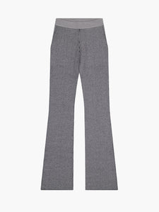 Grey Ribbed Knit Pants