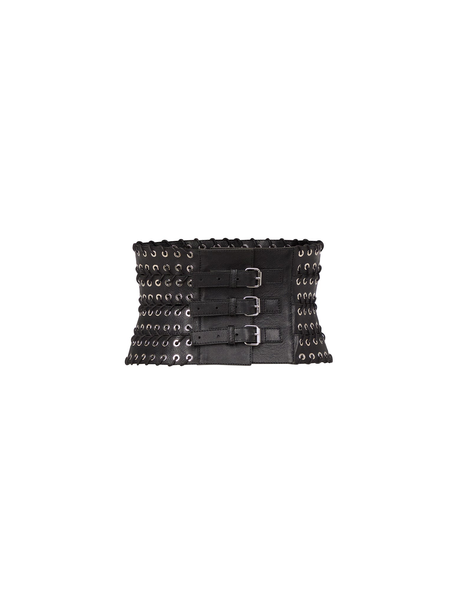 Eyelet Belt in Leather