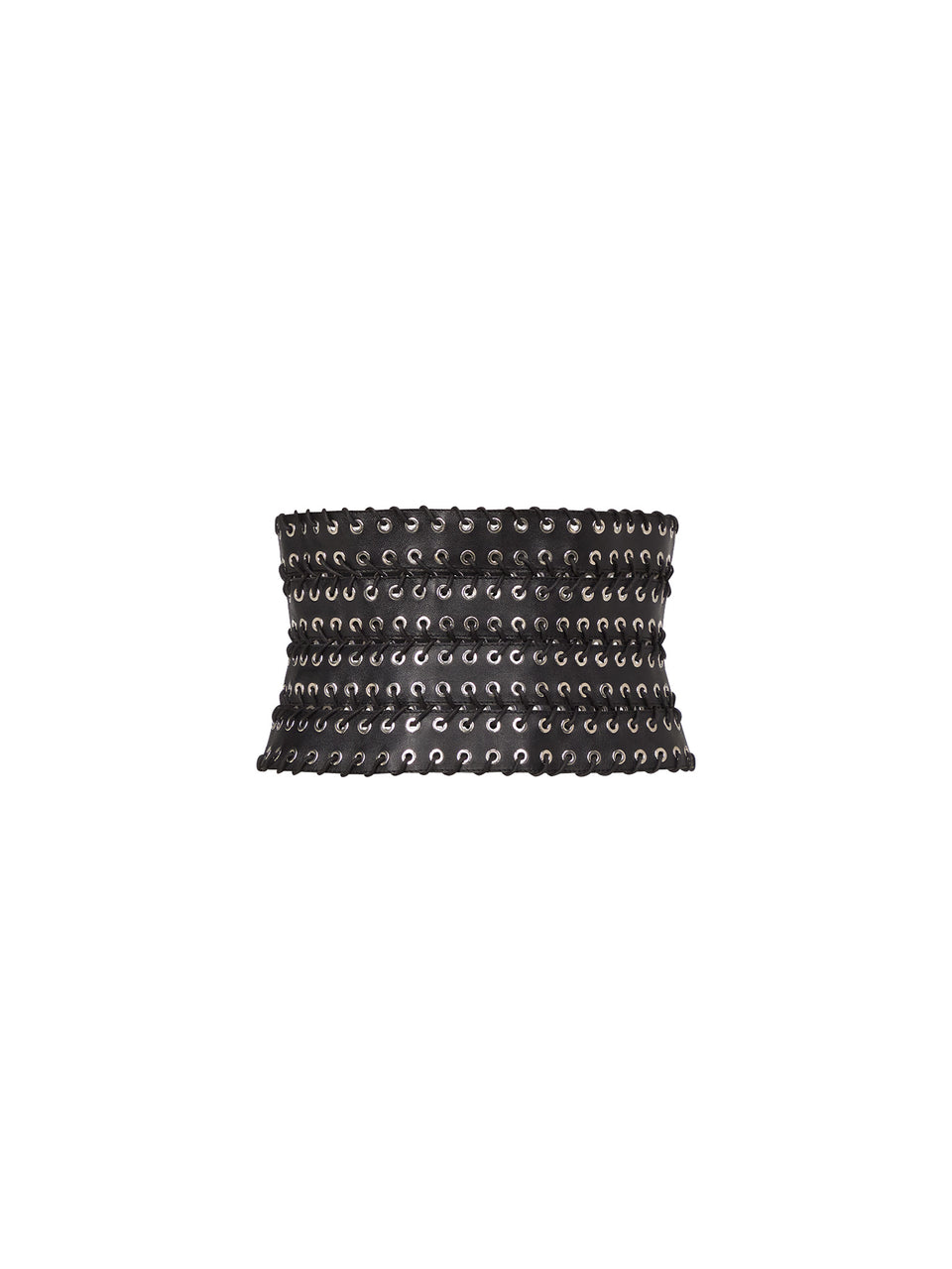 Eyelet Belt in Leather